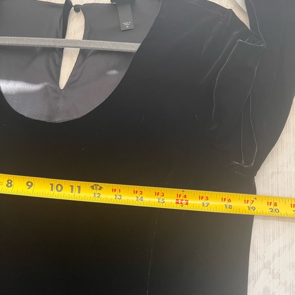 Eileen Fisher Black Velvet Long Sleeve Dress Rayon Silk Blend Size M - Picture 5 of 7